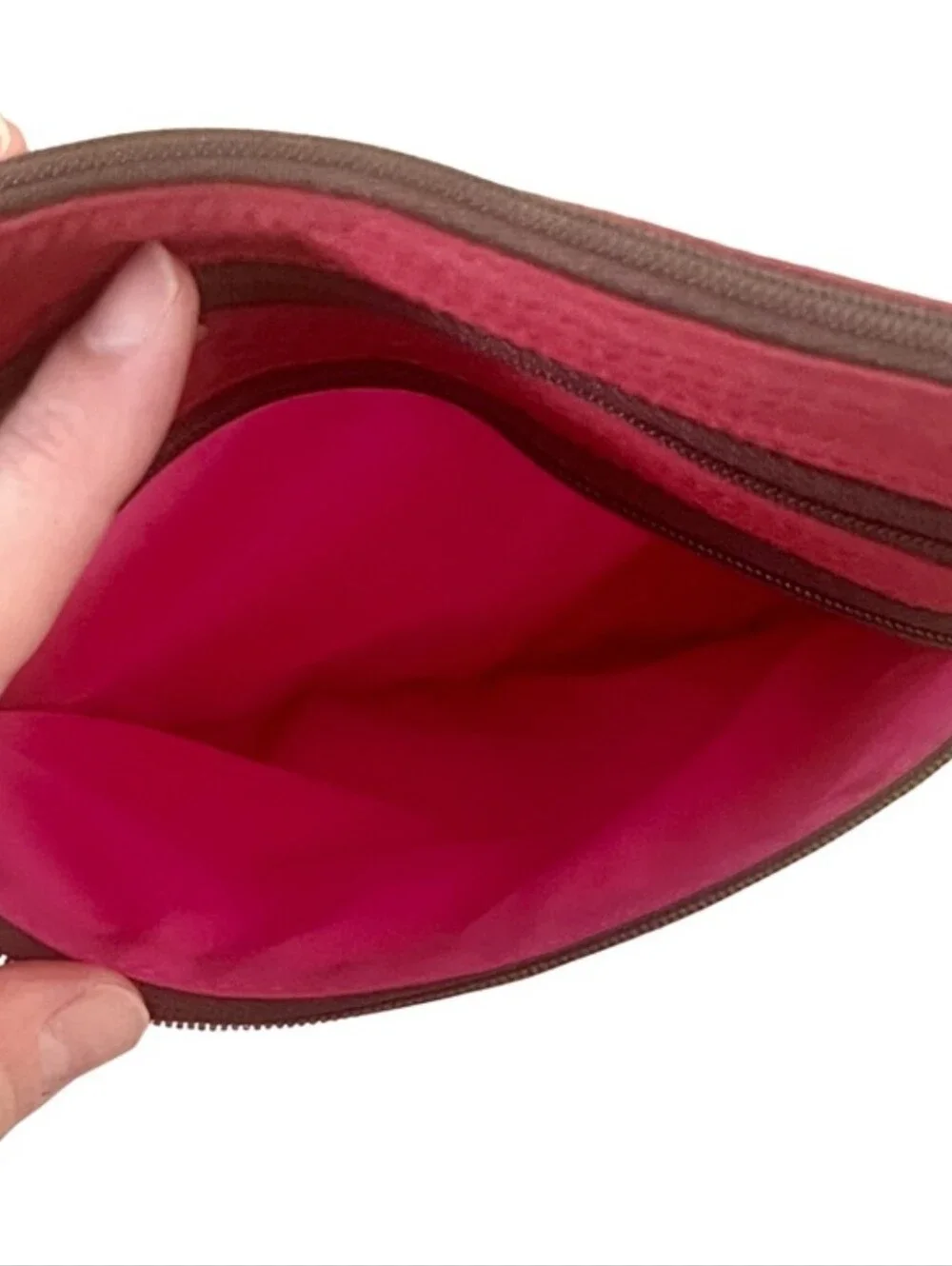 Dooney & Bourke Red North South Triple Zip Nylon Crossbody Bag